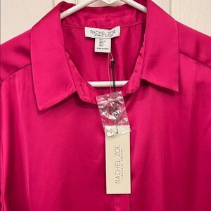 Rachel Zoe Women's Pink Satin Blouse